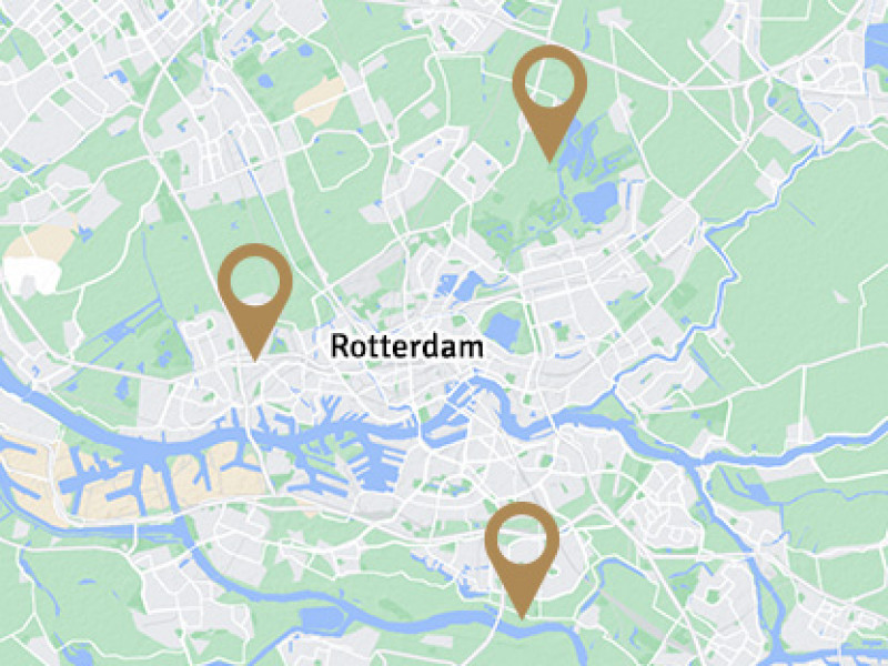 Zuid Holland Rotterdam naar EB en TH en TB